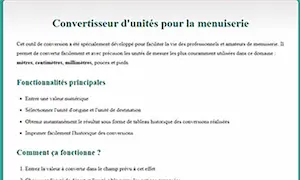 Convertisseur d'unités - Outil gratuit JOURT